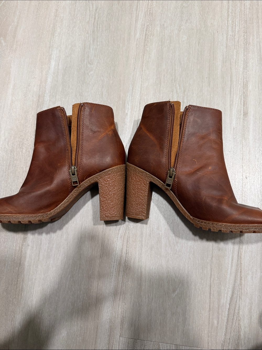 Timberland - Brown Leather Open-Toe Ankle Boots - Women's